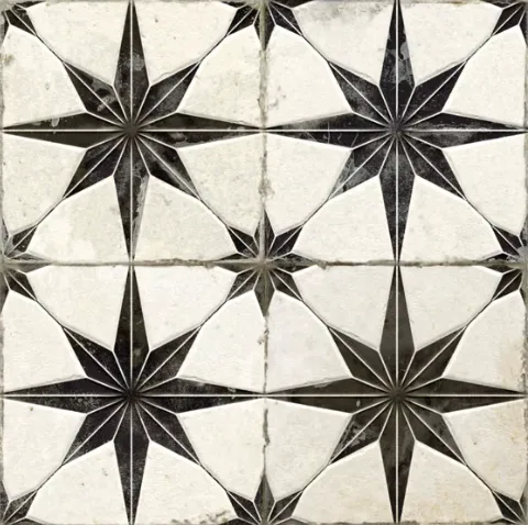 Плитка черная матовая пэчворк 1,05х45х45 см