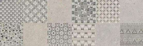 Керамогранит серый матовый декорированный обрезной под камень 1х40х120 см