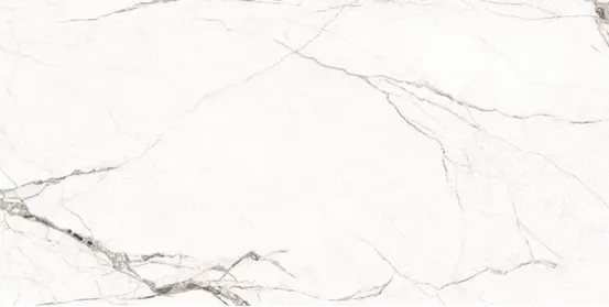 Керамогранит белый матовый вид 1 под камень 1х60х120 см