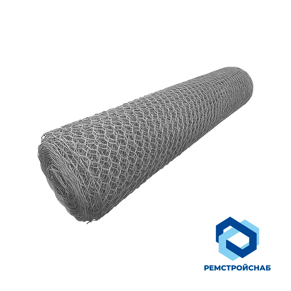 Сетка двойного кручения ЦАММП 2.7x2.5 ГОСТ Р 52132 - 2003 с алюминием и полимером для гидротехнических сооружений
