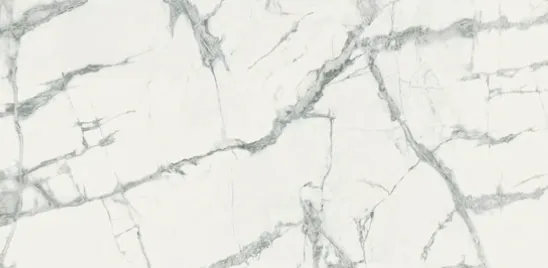 Керамогранит белый сатиновый вид 1 под мрамор 0,9х60х120 см