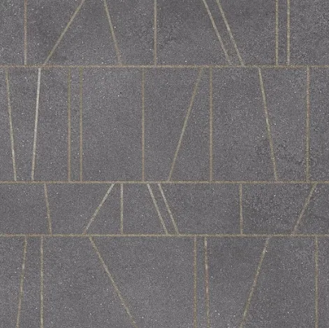 Керамогранит серый матовый декорированный обрезной под бетон 0,9х80х80 см