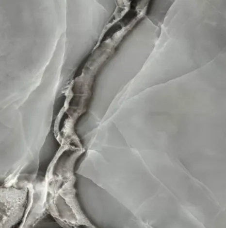 Керамогранит серый глянцевый вид 2 под мрамор 0,9х90х90 см