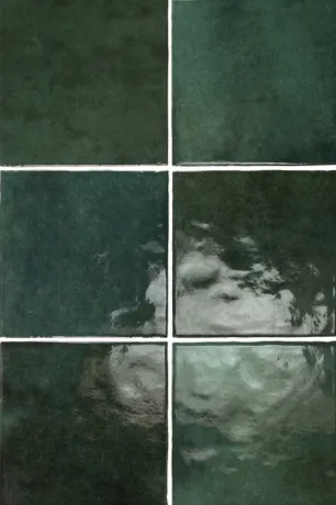 Плитка зеленая глянцевая под камень 0,83х13,2х13,2 см