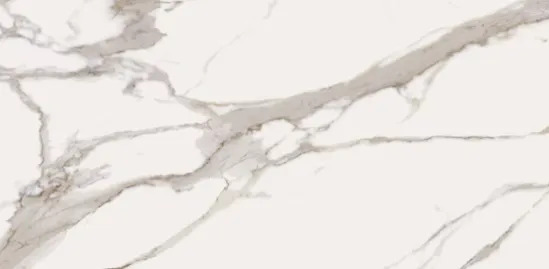 Керамогранит белый глянцевый вид 2 под мрамор 0,9х60х120 см