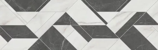 Керамогранит белый матовый декорированный обрезной под мрамор 1,1х30х89,5 см