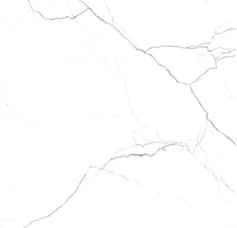 Керамогранит белый матовый вид 1 под мрамор 1х60x60 см