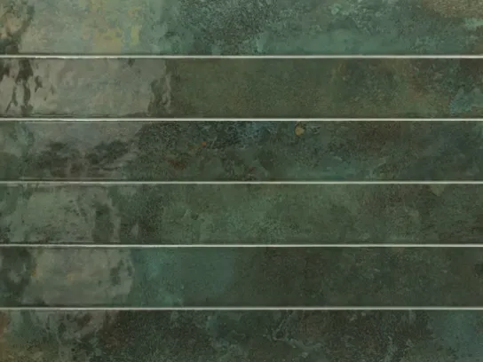 Плитка зеленая глянцевая под кирпич 5х40 см