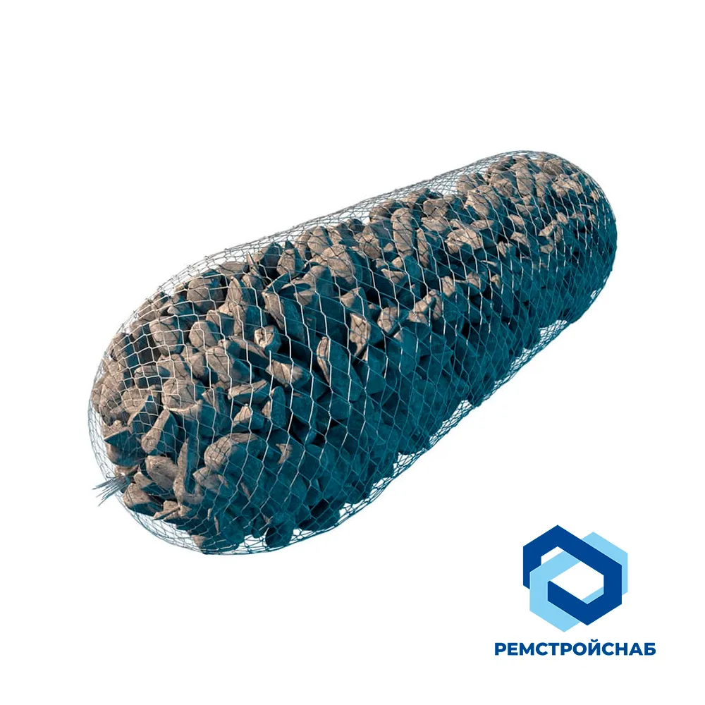 Цилиндрические габионы ЦП 2x0.65 ГОСТ Р 52132 - 2003 с полимером для подпорных стенок