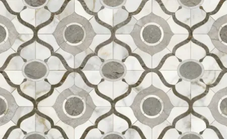 Керамогранит белый глянцевый декорированный под мрамор 0,8х25х40 см