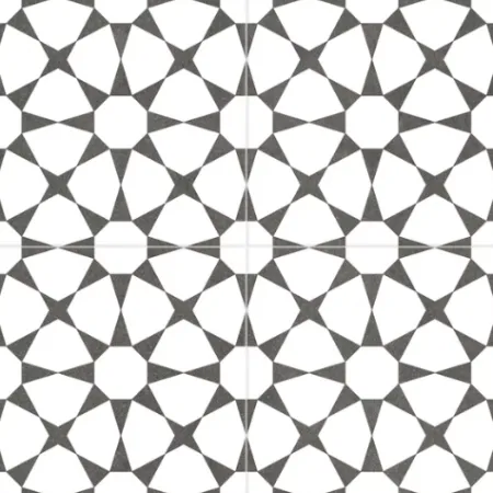 Керамогранит черно-белый матовый пэчворк 0,95х45х45 см