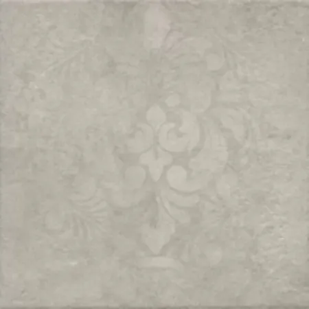 Керамогранит светло-серый матовый декорированный котто 0,8х40,2х40,2 см