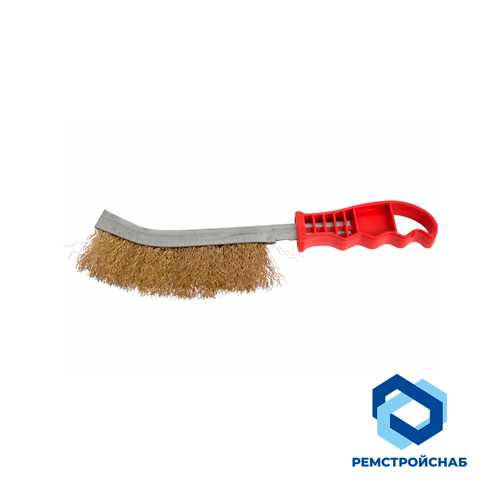 Щётка по металлу гнутая с пласт. ручкой 250мм