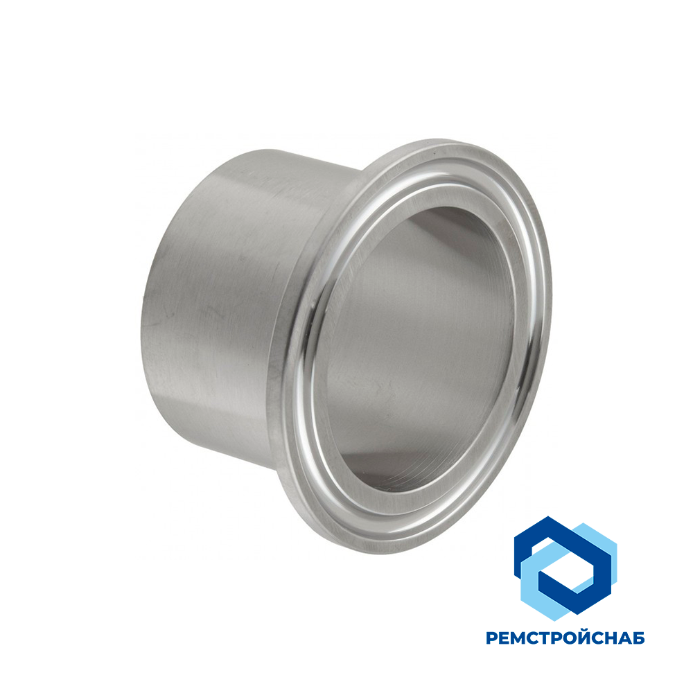 Приварной патрубок зажимного соединения CLAMP AISI 304 50x64x21.5