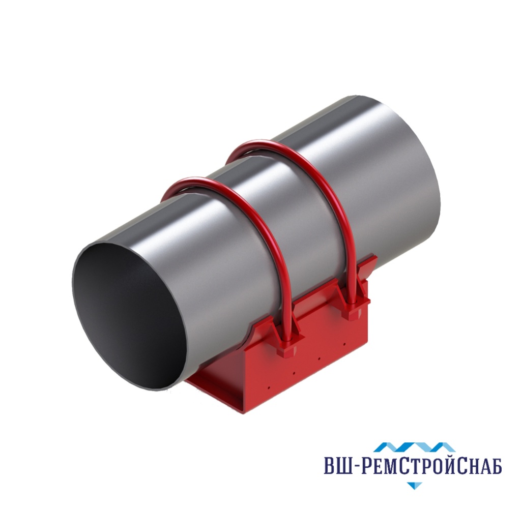 Корпусная хомутовая неподвижная опора КХ 325x23.1 ОСТ 36-146-88