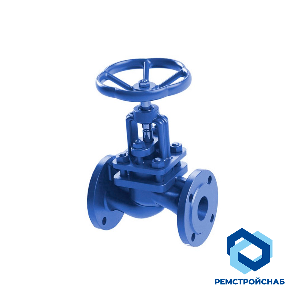 Клапан запорный сильфонный Ду150 Ру16 чугунный фланцевый