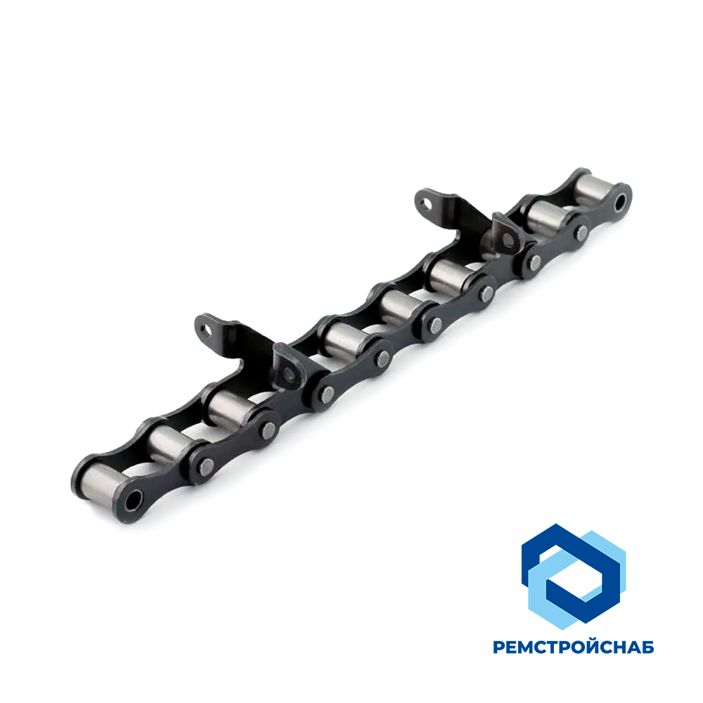 Цепь транспортерная длиннозвенная ТРД-38-3000-2-2-6 38 мм ГОСТ 4267-78 с пластиной в виде восьмерки тип 2 13.4 кг/м
