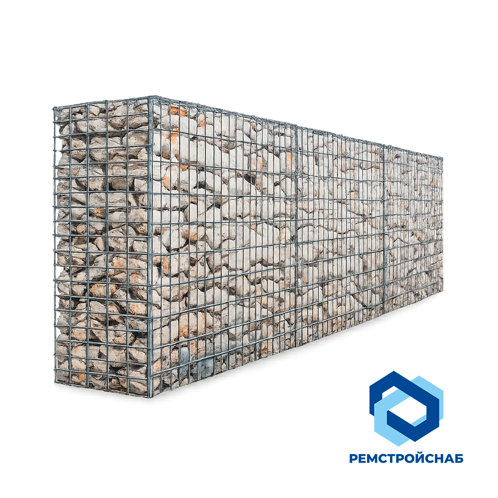 Габионы Джамбо ЦП 6x2 ГОСТ Р 52132 - 2003 с полимером для гидротехнических сооружений