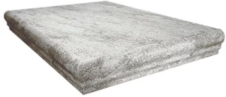 Ступень угловая серая матовая противоскользящая под камень 0,8х30х30 см