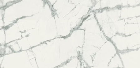 Керамогранит белый сатиновый вид 1 под мрамор 0,9х60х120 см