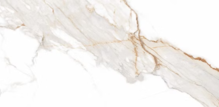 Керамогранит белый глянцевый вид 1 под мрамор 0,9х60х120 см